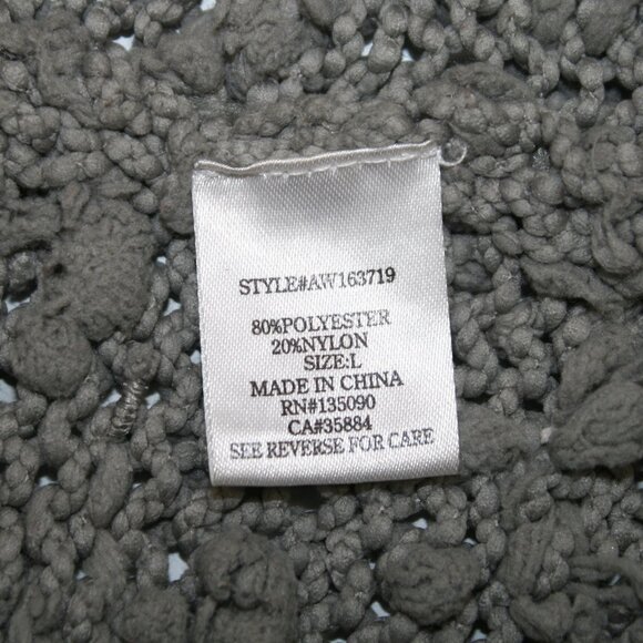 ALTAR'D STATE Cardigan Open Front Textured Long Waterfall Ruffle Front Gray L - Picture 7 of 13